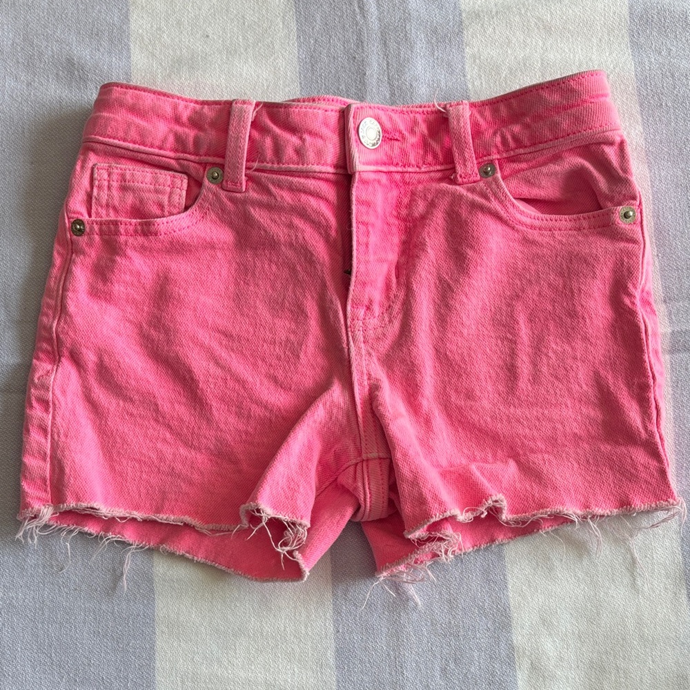 Pink Denim Girls Shorts
